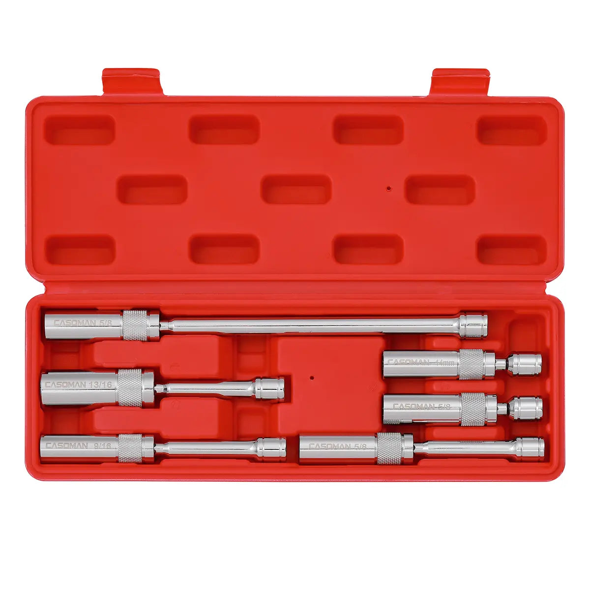 6PCS Magnetic Swivel Spark Plug Socket Set – Thin Wall 3/8" Drive, 12-Point CR-V Steel